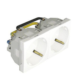 EFAPEL - 45192SBR Double Schuko Palling mit Obtur - 4 White Mobile - 5603011562762