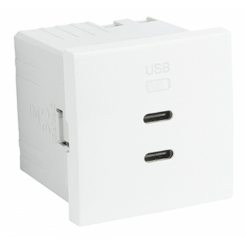 EFAPEL - 45382SBM Double Usb Type C Charger - 2 Mód BR Mate - 5603011647766