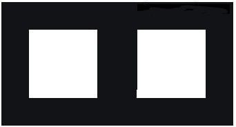 EFAPEL - 45920TPM DOUBLE MIRROR BLACK MATE - 5603011617561