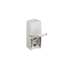 Efapel - 48861CBR Switch Schuko vertikales Weiß - 5603011045708