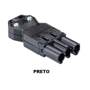 Efapel - 83150pt Fast Connector 2p+T Male for Black Cablar - 5603011647063