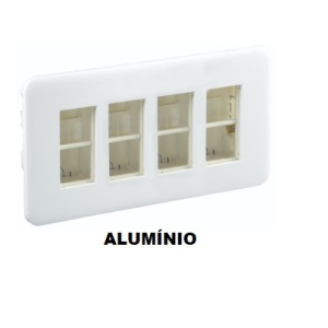 EFAPEL - 83403SAL POSTO DE TRABALHO DE EMBEBER 4X4 MÓD ALUMINA - 5603011643997