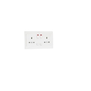 Efapel - 90344cis English double socket with switch gris - 5603011575588