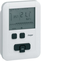 EK570 - Termóstato amb. prog. ECO 7d pilhas HAGER EAN:3250612545704