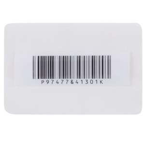 Elektronischer Diebstahlschutz EAS - AM 58 kHz | 3 Resonatoren und Barcode – Weich gebogenes Etikett mit Aufkleber – Abmessungen: 60 (H) x 40 (H) mm – Kompatibel mit AM-Antennen – Karton mit 500 Einheiten