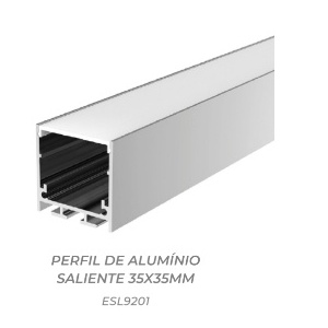 ESL9201 - 100101000053 - Prigstring Profil 35x35mm avec diffuseur mat