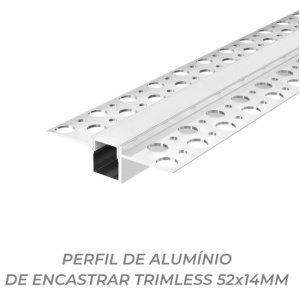 ESL9300 - 100101000069 - Profil d'extrémité sans garniture 52x13 mm avec diffuseur mat