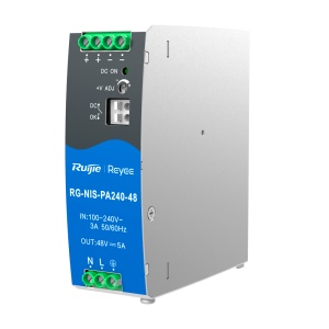 Fonte de alimentação industrial - Saída DC 48 V 5 A / 240 W - 2 saídas DC - Voltagem entrada 100 V ~ 240 V - 128.8 (Al) x 41 (Lg) x 110 (Pf) mm - Montagem em carril DIN
