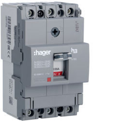 HDA100L - Disjuntor x160 TM 3P-3D 100A 18kA HAGER EAN:3250613136574