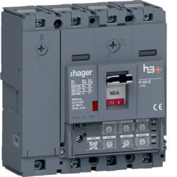 HES161JC - Disjuntor P160 LSI 4P-4D 160A 70kA HAGER EAN:3250613145682