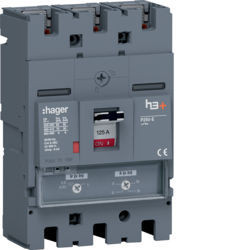 HET125DR - Disjuntor P250 TM 3P-3D 125A 70kA HAGER EAN:3250613170370