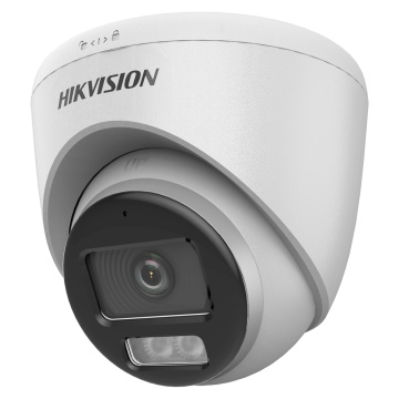 Hikvision - Câmara Dome 4en1 Gama VALUE - Resolução 1080p (1920x1080) - Lente 2.8 mm | ColorVu: Imagem a cores 24 horas - Alcance da luz híbrida 40 m - IP67 | Microfone embutido | Áudio sobre coaxial