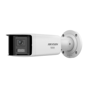 Hikvision câmara IP Bullet gama PRO 180º - Resolução 12 Mpx | Lente 2.8 mm - Alarmes | Microfone duplo | Luz híbrida até 40m - ColorVu3.0: imagem a cores HIKAI-ISP F1.0 1/1.8" - AcuSense3.0 | Sirene e flash branco dissuasores - PoE+ | Grau de proteção IP6