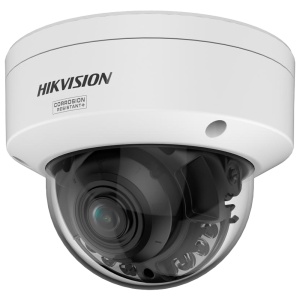 Hikvision câmara IP Domo gama PRO ColorVu3.0 - Resolução 4 MPx - Lente Motorizada 2.8~12 mm - ColorVu3.0: imagem a cores HIKAI-ISP F1.2 1/1.8" - AcuSense3.0 | Luz híbrida 40 m - Alarmes IP67 | IK10 | NEMA 4X | PoE