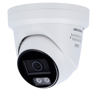 Hikvision câmara IP Turret gama PRO ColorVu3.0 - Resolução 4 MPx | PoE IEEE802.3at - ColorVu3.0: imagem a cores HIKAI-ISP F1.0 1/1.8" - 4 mm | Microfone dual | Luz híbrida até 30m - AcuSense3.0 | Sirene e flash de dissuasão - Alarmes 1/1 | IP67 | NEMA 4X