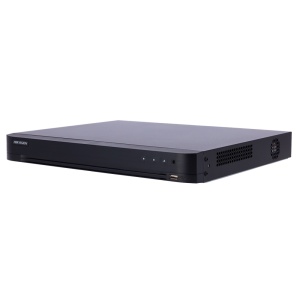 Hikvision DVR 5n1 16 CH gama PRO - 16 CH HDTVI / HDCVI / AHD / CVBS - Até 32 CH IP - Saída HDMI 4K e VGA | Áudio - Deteção de movimento 2.0 | AcuSense - Reconhecimento facial | 2 HDD