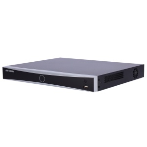 Hikvision - Gama PRO - Gravador NVR 16 CH IP / 16x portas POE af/at - Resolução máxima 12Mpx@2ch : Alarmes : AcuSense - Largura de banda 192 Mbps | Suporta 2 discos rígidos - AcuSeek, pesquisa baseada em texto até 16CH