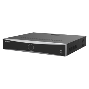 Hikvision gravador NVR 16 CH IP gama PRO - 16 CH PoE IEEE 802.3af/at 200 W max - Resolução máxima 12 Mpx - AcuSearch | AcuSense | Reconhecimento facial - AcuSeek, pesquisa baseada em texto até 16CH - Áudio | Alarmes | 4 HDD