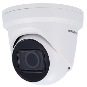 Hikvision Turret IP-Kamera PRO-Reihe – Auflösung 2 Megapixel (1920 x 1080) – Motorisiertes Varifokalobjektiv 2,8–12 mm – IR-Reichweite 40 m | Bewegungserkennung 2.0 - AcuSense | Gesichtserkennung | Alarme | Audio - MicroSD | IP67 | IK10 | PoE