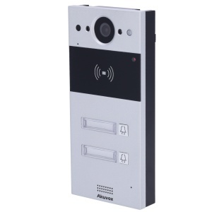 IP Video enquêtes - 2 MPX Chamber | Audio bidirectionnel - Ouverture avec carte dans / MF et NFC 2 relais - 2 appartements | Poe, standard SIP - Maintenance du cloud - Connexion du moniteur et plaques via le cloud