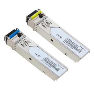 Kit de módulos transcetores SFP - Padrão de velocidade Ethernet 1000Base-EX - Conector de tipo LC Simplex BiDi integrado - Distância operacional até 40Km - Fibra monomodo para ligações de longo alcance - Taxa de velocidade de transmissão de dados até 1.25