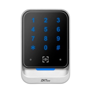 Leitor de acesso - Acesso por código QR, cartão EM e PIN - Indicador LED e acústico - Wiegand 26/34 | RS485 - Compatível com controladoras ZKTeco - Apto para exterior IP65
