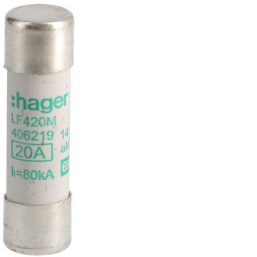 LF420m - Fuse 14x51 AM 20A 690V HAGER EAN: 3250614062193