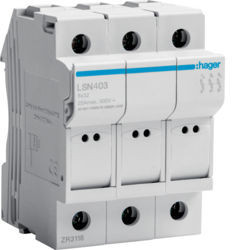 LSN403 - Cortar-circuitos 3P 25A L31 3M HAGER Ean:3250614120039