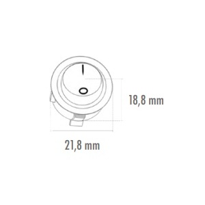 Manual switch with on / off 12vdc / 230v AC 6A - Brown