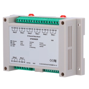 Module d'acquisition et de contrôle des données - 8 Entrées numériques / 8 sorties de relais (NA / NF) - Protocoles: Modbus / TCP, TCP / IP, UDP, HTTP, ... - Serveur Web intégré - 1 Port Ethernet 10/100 -tx -tx, 1 port WiFi - Faisseur Not inclus (12VDC / 1A)