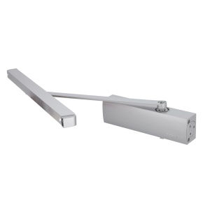 Mola de braço deslizante para portas - Montagem à superfície e instalação reversível - Abertura com força reduzida - Portas entre 20~60 kg e 750~950 mm - Velocidade ajustável | Ajuste preciso da força - Apto para todos os tipos de portas