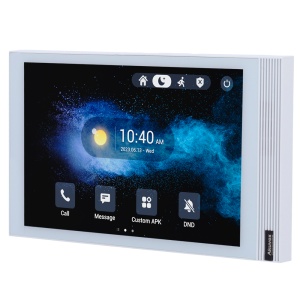 Monitor Android 12.0 para vídeo porteiro - Ecrã IPS de 8" - Áudio bidireccional Crystal Clear | Easy UI - TCP/IP, PoE, SIP standard - Manutenção na nuvem | APPs de terceiros - Ligação de monitor e placas via Cloud