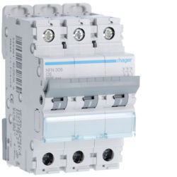 NFN306 - Interruttore automatico 3P 6A C 6/10kA 3M HAGER EAN:3250614628269