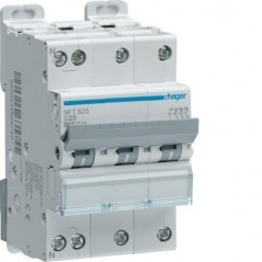 NFT806 - Disjuntor 3P+N 6A C 6/10KA 3M HAGER EAN:3250614635717