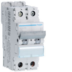 NKN210 - Breaker 2p 10a C 10/15ka 2M Hager EAN: 3250614629471