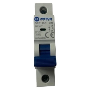 OPE125C - DISJUNTOR 25A 1 POLO 4,5KA CURVA C OMNIUM ELECTRIC