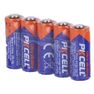 Pack 5x Pilha 23A - PKCELL - Alcalina Zn-MnO2 não recarregável - Tensão 12V - Capacidade nominal 50mAh - Preço por embalagem. Venda em packs de 5ud