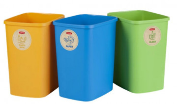 Paquete de 3 cubos de reciclaje Ecobina 25L