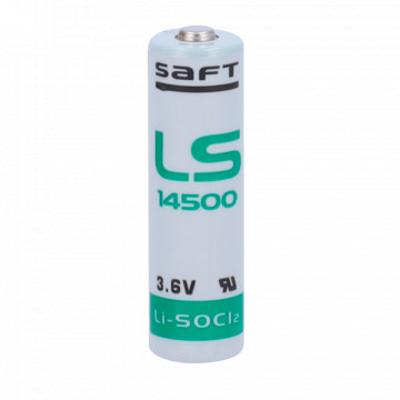 Pilha AA / LS14500 - Saft - Lítio Li-SOCl2 não recarregável - Tensão 3.6V - Capacidade nominal 2600mAh - Compatível com RSI Videofied