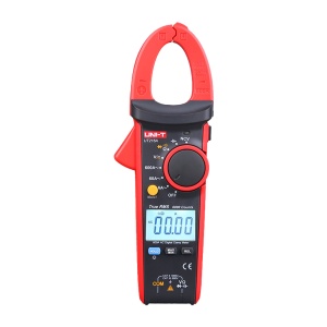Pinza amperimétrica LCD - Medición de CC hasta 1000 V - Medición de CA hasta 750 V y 600 A - Mide resistencia y capacitancia - Rango automático | Prueba de diodos | Verdadero valor eficaz | NVC - Apertura de pinza de 30 mm