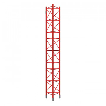 Reinforced Intermediate Bureau, Hot Galvanized + Tower Painting 550 XL - Reinforced - COR VERELHA (RAL 3020)