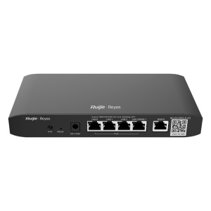 Reyee PoE Router Cloud Controller – 4 PoE+ RJ45 GE-Ports + 2 RJ45 GE-Ports – 5 RJ45 10/100/1000 Mbit/s-Ports – Unterstützt bis zu 2 WANs für Failover oder Balancing – Bis zu 600 Mbit/s Bandbreite – IPSec, L2TP, PPTP, OpenVPN VPN-Server