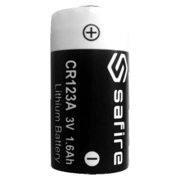 Safire - Pilha CR123A - Tensão 3.0 V - Litio - Capacidade nominal 1600 mAh - Compatível com produtos do catálogo