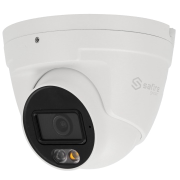SAFIRE SMART - TURRET HOUSE IP GAMA B1 avec double lumière - Résolution 6 mégapixels (3200 × 1800) - 2,8 mm Lens | Microphone intégré - Double IV Light + Blanc LED jusqu'à 20m - IP67 Imperméabilité | Poe (IEEE802.3af)