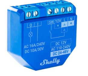 Shelly Plus 1 - Inter WiFi Module 110/230VAC 12VDC 24-240VDC 16A
