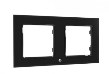 SHELLYWALLFRAME2BLACK – DOPPELTER SPIEGEL FÜR SHELLY SWITCHES – SCHWARZ