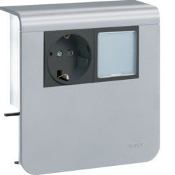 SL20080925D1 - Sup. Schuko + LED SL20080, Aluminium Hager EAN: 4012740895873