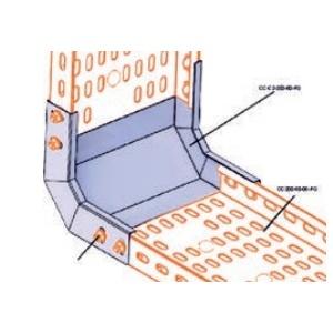 SOFLIGHT - CC-C2-100-60-BR-1 - Curva Interior 90º p/Cam.Cabos 100x60mm Branca 9010 Mate