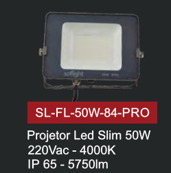 SOFLIGHT - SL-FL-50W-84-PRO - Proyector Led Delgado 50W 4000K