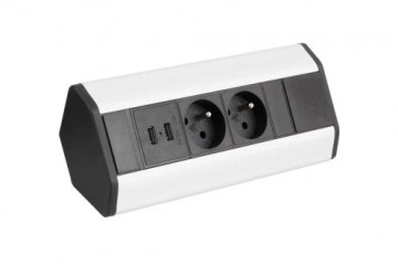 Steckdosenblock 2 x UK-Steckdosen, 2 x USB, 1,5 m Kabel